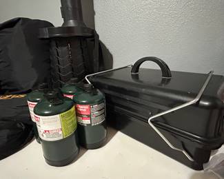 Camp stool, solar water kettle, Walrus, Northface, Marmot, Cocoon, Osprey, Thermarest mattresses
