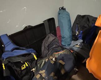 Duffel bags, tents, backpacks