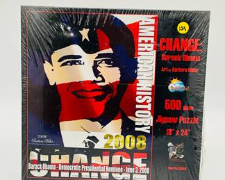 Vtg Barack Obama 'Change' 500-Piece Jigsaw Puzzle - Sealed