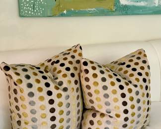 designer down filled pillows 24x24 were $175 each now $80 each
