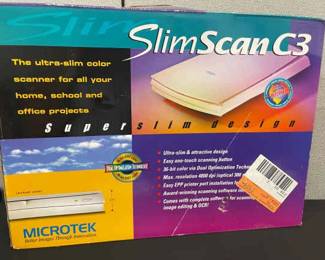 SlimScan C3 Color Scanner By Microtek Powers On But Not Tested For Scanning