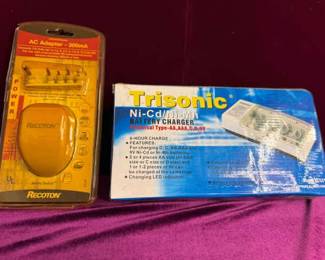 Trisonic Battery Charger And Opened AC Adapter