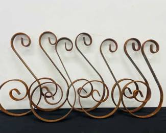 Vintage Wrought Iron Scroll Corbels Lot 4 Of 6