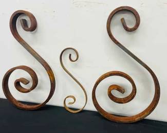 Vintage Wrought Iron Scroll Corbels Lot 6 Of 6