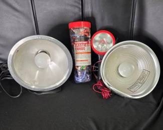 Pair Of Clamp Lights, Emergency Light, And Bungees