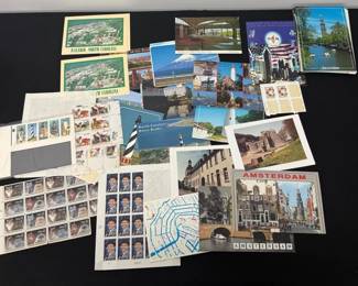 Stamps Postcards Mystery Lot