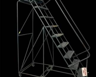 Warehouse Rolling Ladder W Top Rail