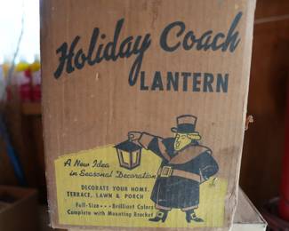 Vintage Holiday Coach Lantern