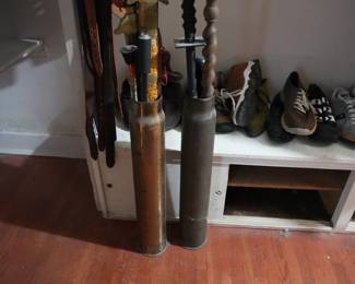 Military Shells used as Cane Holders