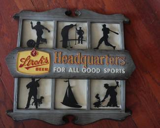 Strohs Advertisement Sign