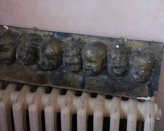 Chalk Wall Plaque with Baby Faces