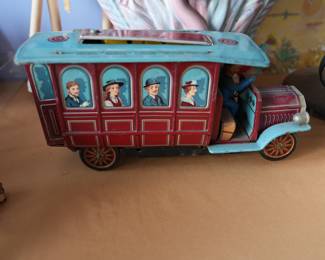 Vintage Tin Litho Bus