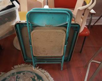 Childrens Folding Table and two chairs