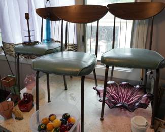 Mid Mod Kitchen Chairs, set of 4
