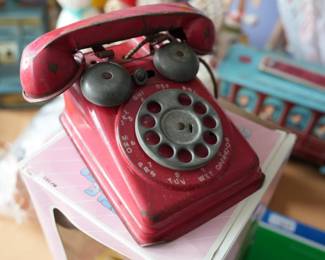 Metal Red Toy Phone