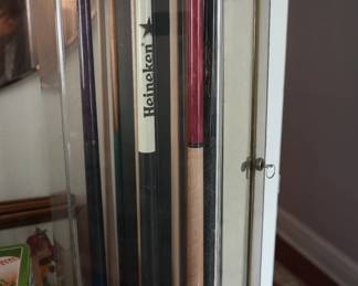 Pool Sticks, case not for sale