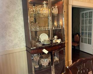 Hickory White Lighted cabinet