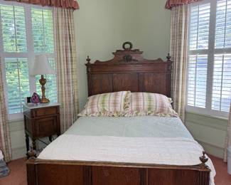 Antique Bed, commode and Dresser Set