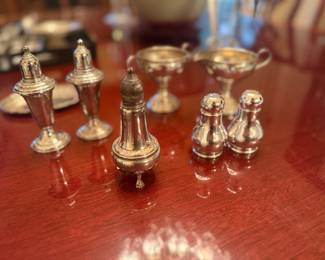 Sterling salt and pepper shakers