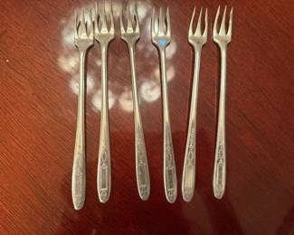 silver plate seafood forks