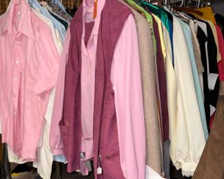One of the many racks of vintage women's Clothing