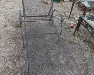 Wrought iron lounger