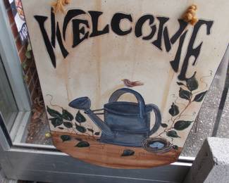 Wood Welcome sign