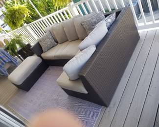 All weather wicker patio seating set