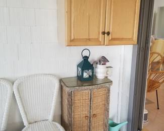 Wicker cupboard