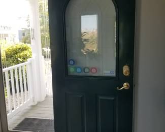 Entry door with electronic lock