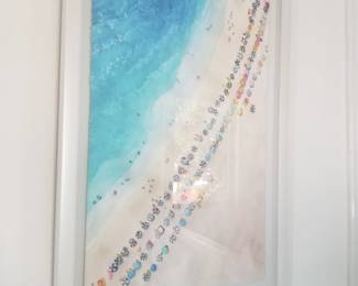Seaside beach aerial scene
