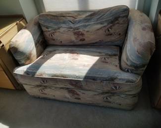 Nautical print loveseat
