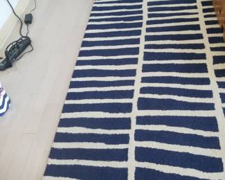 Blue & white area rug