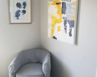 Contemporary art; cozy chair