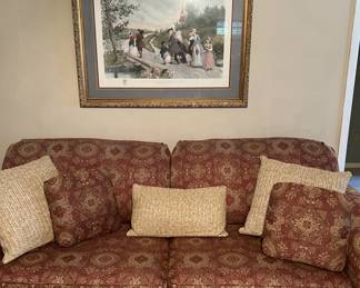 Vintage Traditional Upholstered Sofa