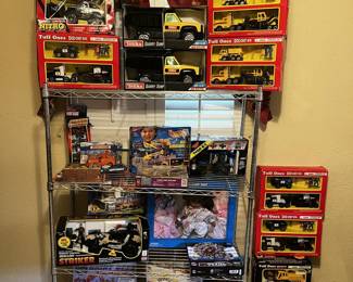 Vintage Die Cast Toys & Chrome Shelving