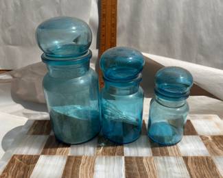 3 Blue Jars $16.00