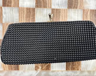 Black Beaded Clutch $4.00