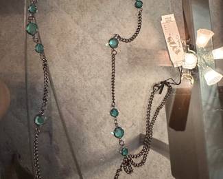 1928 Blue Stone Necklace $5.00