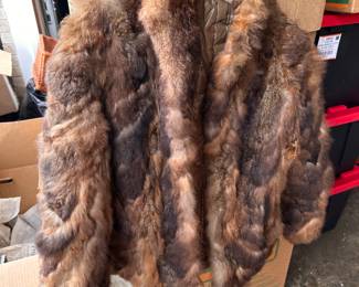 Waiste Fur Coat $40.00 Size looks like a large