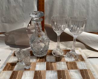Decanter with 4 Glasses $15.00