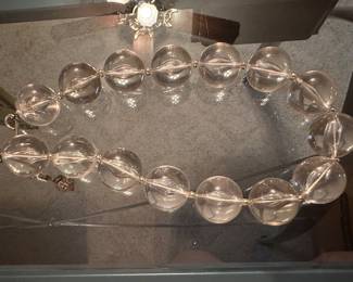 Clear Stone Large Beaded Necklace $5.00