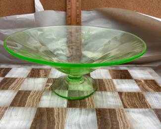 Footed Uranium Bowl $22.00