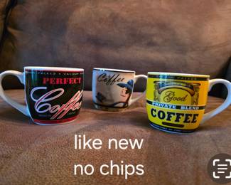 3 Coffee Mugs $12.00
