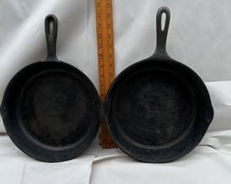 2 Cast Iron Pans $24.00
