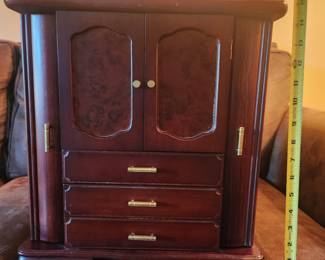 Wood Jewelry Chest $24.00