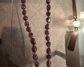 Purple Stone Necklace $10.00
