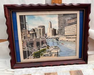 Davis Gray Chicago River $25.00