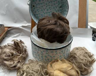 Wig Case with Head and 5 Wigs $16.00
