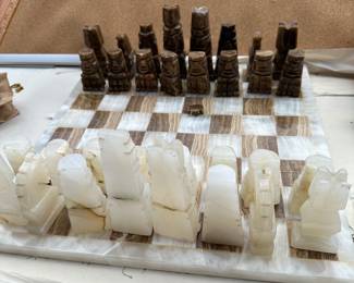 Marble Chess Set (one broken piece) $30.00